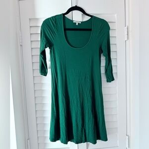 Charlotte Russe Green 3/4 Sleeve Dresss Size‎ S
